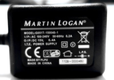 Martin Logan original Netzteil G051T-150040-1 -- AC 100-240 Volt 0,2A  DC 15V