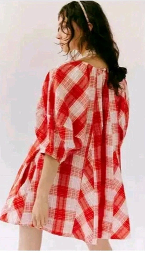 Free People Bop Around клетчатый комбинезон XS новый - Изображение 2 из 4