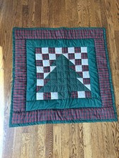 Vintage Handmade Patchwork Quilt Block Christmas Tree New 32 x32