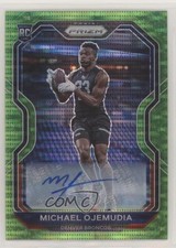2020 Panini Prizm Rookie Neon Green Pulsar Michael Ojemudia #317 Auto 4z8