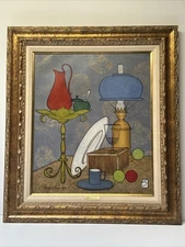DENIS PAUL NOYER PAINTING ORIGINAL OIL STILL LIFE FRENCH PARIS MODERNIST FAMOUS