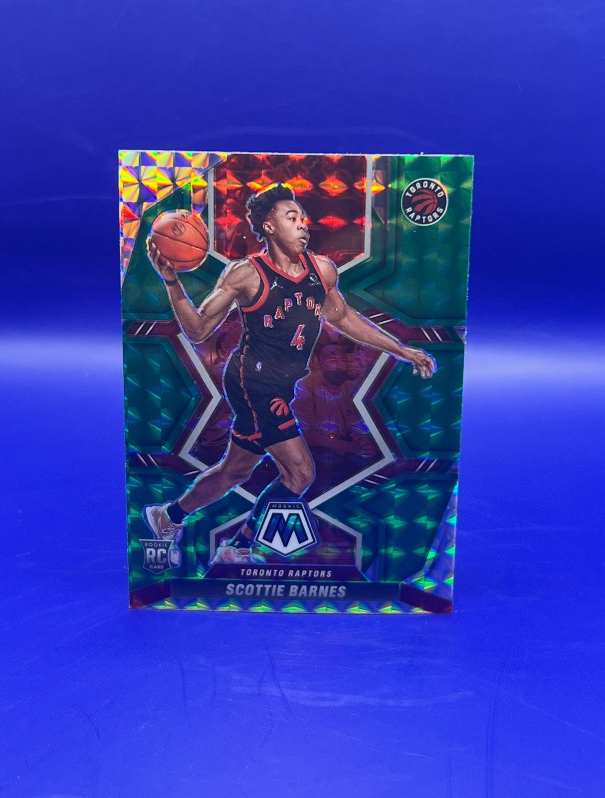 2021-22 Scottie Barnes #207 Green Mosaic Panini Prizm Holo RC Rookie SP
