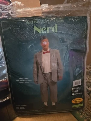 Nerd Costume Adult L Large Size Peewee Pee-wee Suit New In Package - Image 1 of 4