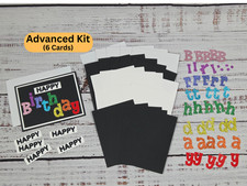 Happy Birthday Greeting Card Kit 22 DIY Craft Kit, 6 Cards, Glitter 