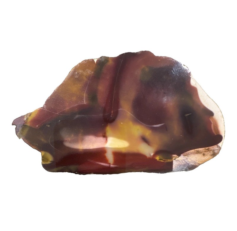 Polished Mookaite Jasper Lapidary Slab Slice Red Brown Yellow Stone Specimen