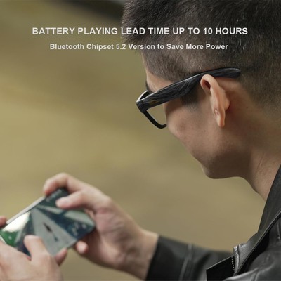 OhO Sunshine Occhiali Da Sole Con Audio Bluetooth - Lenti Polarizzate UV400, Speaker Open Ear, Unisex - Foto 6