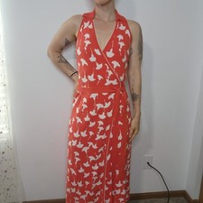 Diane Von Furstenberg for Target Ginkgo Cherry Tomato Preppy Wrap Dress Large