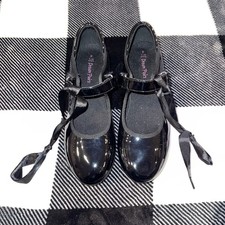 Dream Pairs Girls Size 4 Black Patent Leather Tap Shoes Star Tone Taps