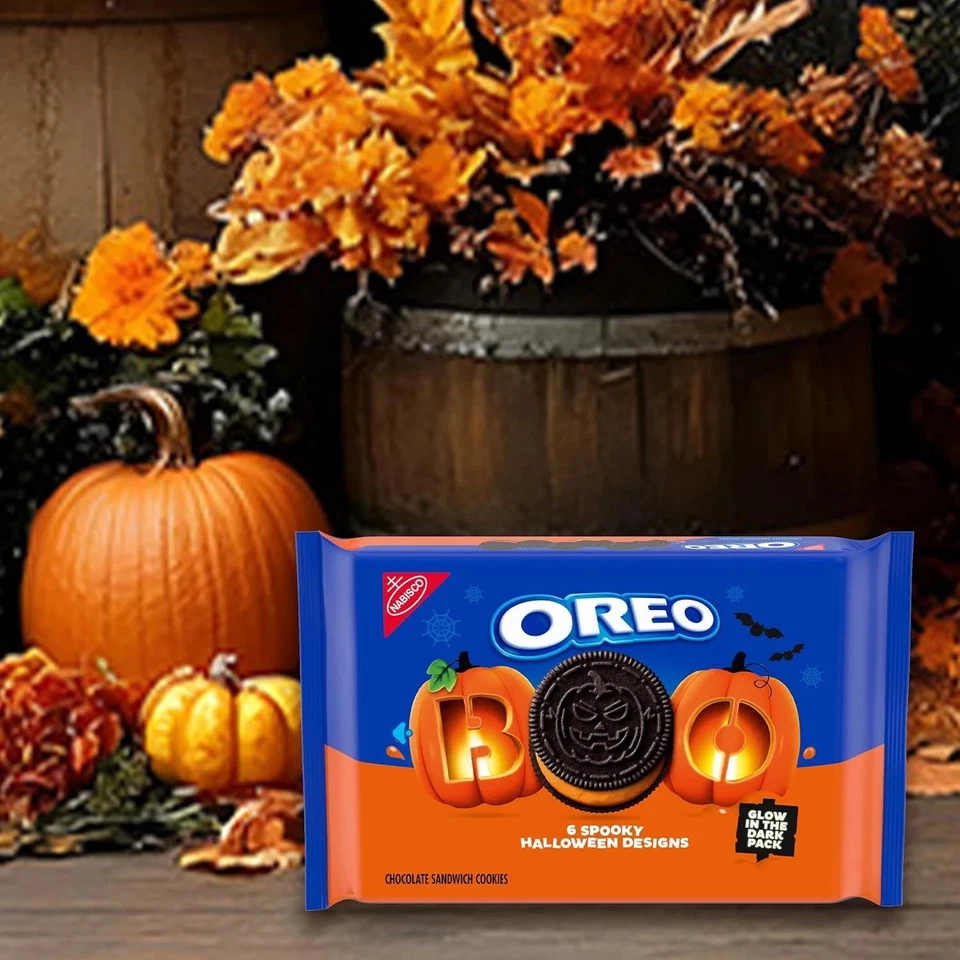 OREO Halloween Naranja Crema Chocolate Sandwich Galletas, Edición Limitada, 18.71oz Foto 3 de 4