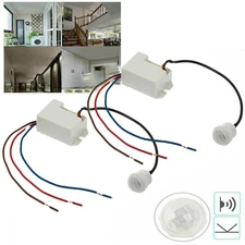 2pcs PIR Sensor Ceiling Mount Motion Detector Light Switch Adjustable Range