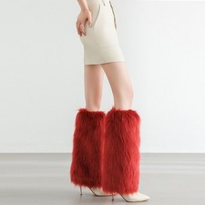 20/30/40cm Faux Fur Boot Covers Plush Leg Warmers Furry Boot Cuffs Shoes Covers
