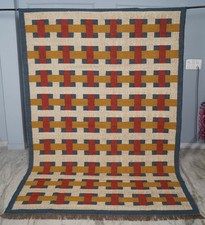 Tappeto Kilim verde oliva e rosa, vintage tessuto piatto sud-ovest, tappeto iuta lana