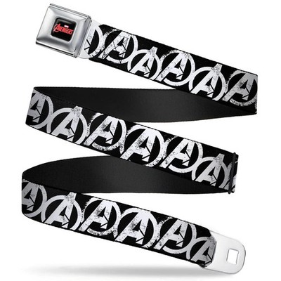 MARVEL AVENGERS MARVEL AVENGERS Logo Seatbelt Belt: WAV049 24''-38''