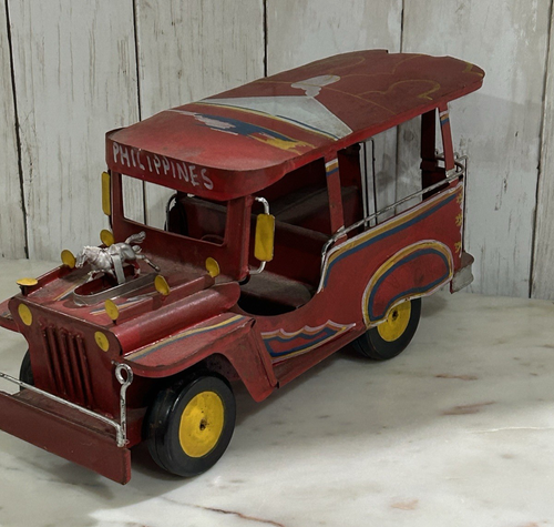 VTG Philippines Miniature Jeepney Metal Truck Bus Toy Collectors 12 in" length - Picture 11 of 20