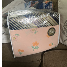 Softwarm Sheet Set Full Size 100 Cotton Flannel Floral Peach Orange Green