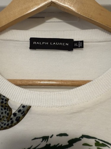 Hermes Cotton Scarf / RALPH LAUREN Black Label CREW NECK SWEATER Guepards - Picture 4 of 8