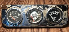 Vintage Stewart Warner Green Line 3 Gauge Panel 2 58
