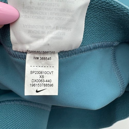 Nike Pro Dri-FIT Women XS Teal Blue Mid Rise Training Leggings Pockets - Picture 4 of 6