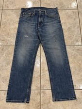 Mens 33X30 Levi's 559 Jeans Blue Denim Relaxed Straight Fit Stretch DISTRESSED