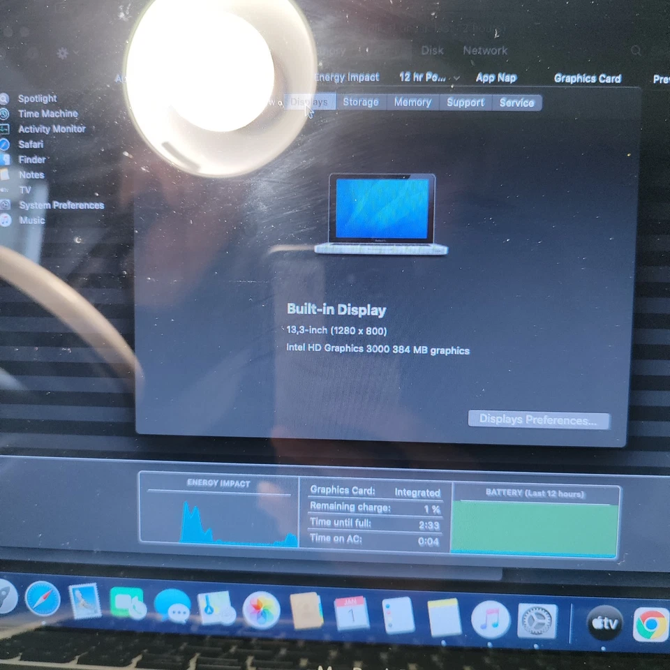 Macbook Pro 8.1 13,3 inch Catalina Intel i5 2,4hgz 4GB DDR3 Ram 120 Gb SSD - Image 3 of 4