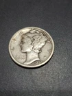 1937 10C Mercury Dime F 90 % Silver
