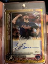 2025 Topps Chrome Rookie Auto Spencer Schwellenbach #RA-SS Gold Logofractor /50