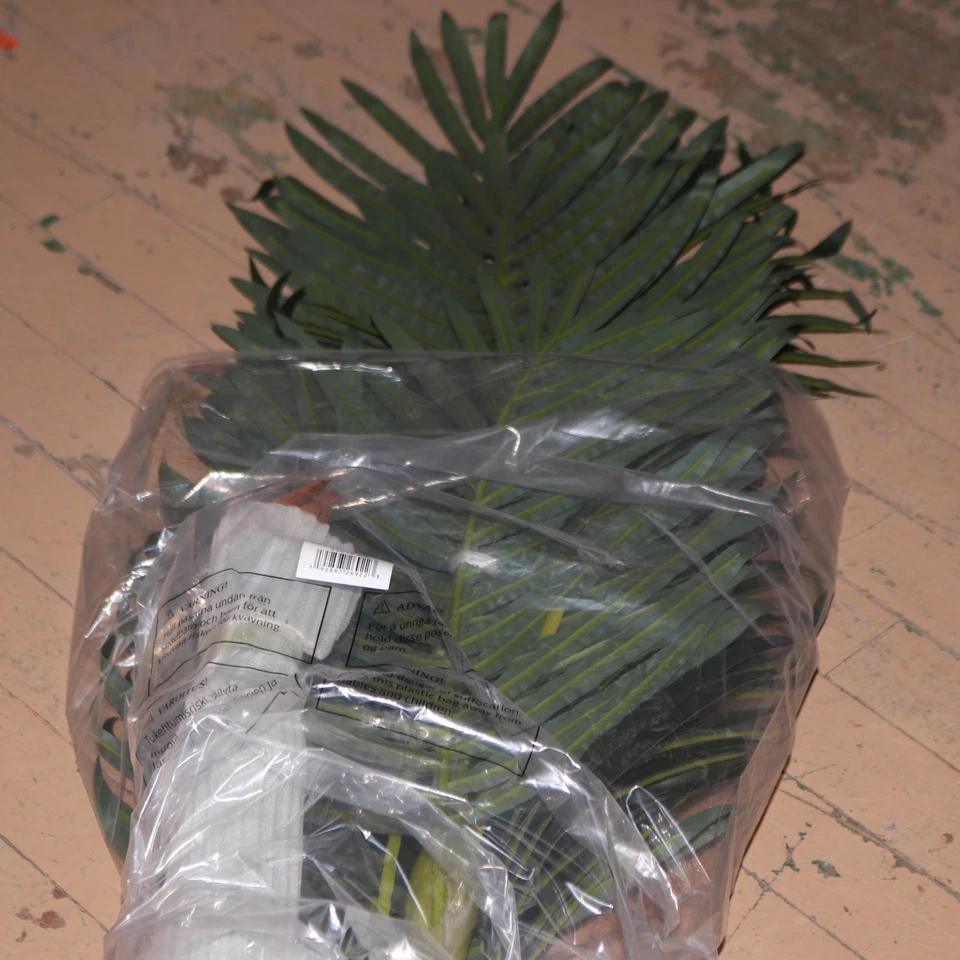 Palmera artificial caña dorada casi natural en verde/negro 72" T2019 Foto 3 de 4