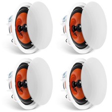 4 PCs 8 Inch In Ceiling Speakers, 100-Watts, Flush Mount Ceiling In-Wall Speak