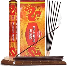 Dragons Blood Incense Sticks and Incense Stick Holder Bundle Insence Insense Hem