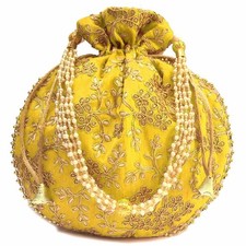 Handmade Traditional Silk Ethnic Potli Bag Clutch Batwa Pouch Women Girls