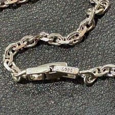 VINTAGE Silver 925 Chain Necklace Simple 45cm Sterling Silver Men Jewelry