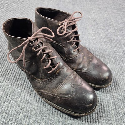 Wolverine 1000 Mile Boots Mens Size 11.5D Brown Leather Wingtip Brogue Ankle
