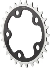 Dimension Multi Speed Inner Chainring 24t 74 BCD 8/9/10-Speed Aluminum Black
