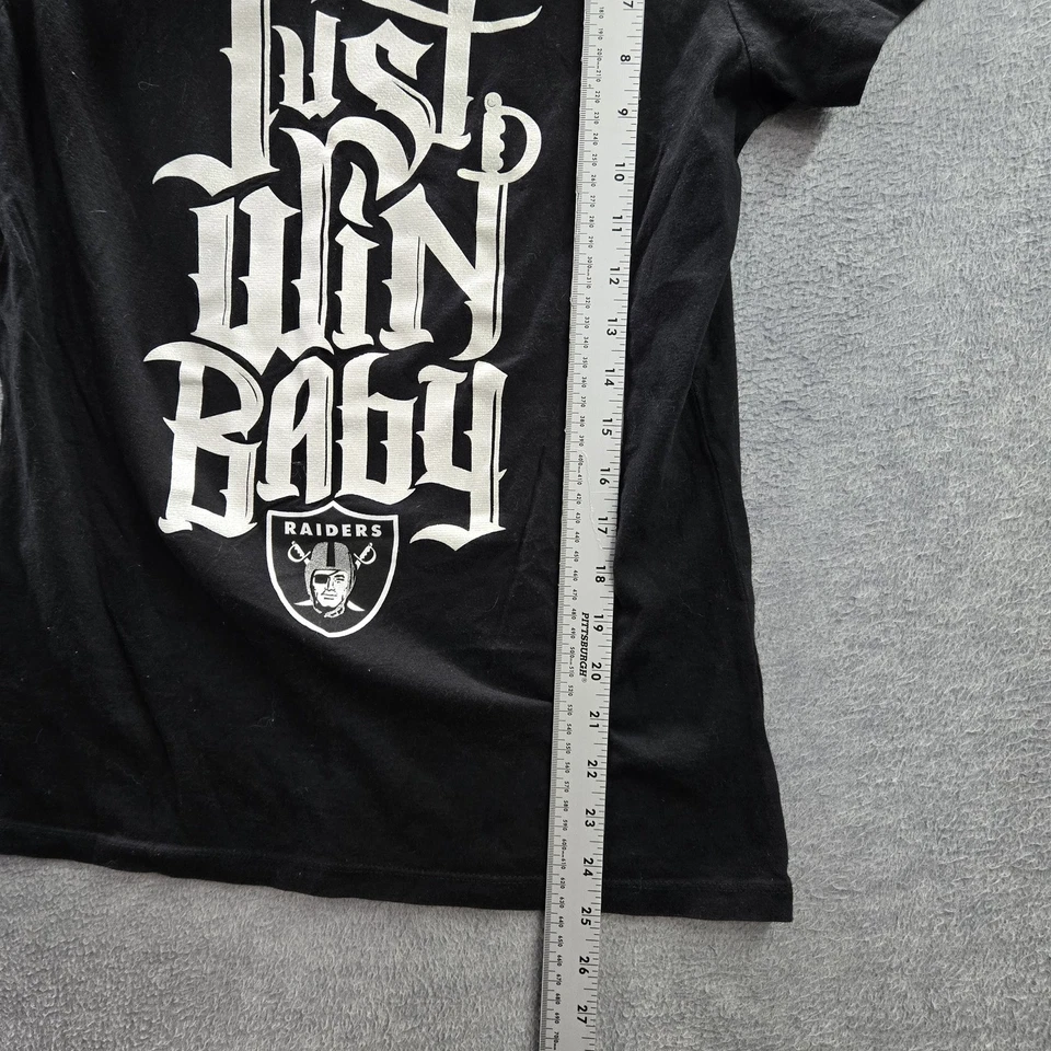 Camisa de mujer Las Vegas Raiders L negra majestuosa logotipo de bebé manga corta Just Win Foto 4 de 4