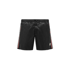 Moncler Logo Patch Swim Shorts Black 25SS