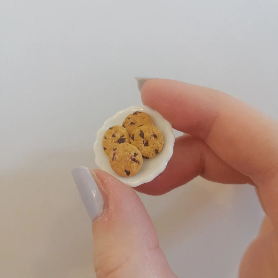 Miniatura dollhouse COOKIES 4 pz in scala 1:12  fatto a mano in fimo - Immagine 4 di 4