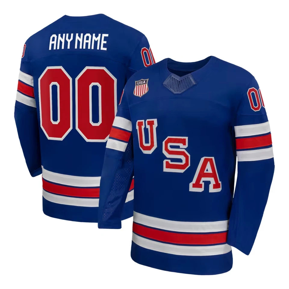 Team USA Hockey Custom Name Premium Jersey - NWT - Color/Size Options