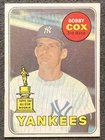 1969 TOPPS 1968 ALL-STAR RC BOBBY COX (NEW YORK YANKEES) #350 CREASE TOP EDGE