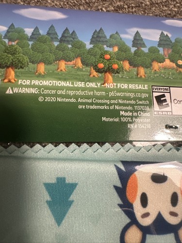 Nintendo Switch Animal Crossing New Horizons Screen Cleaning Cloth Promo Item - Picture 3 of 3