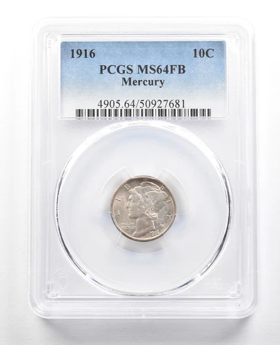 1916 Mercury Dime MS64 FB PCGS *6635