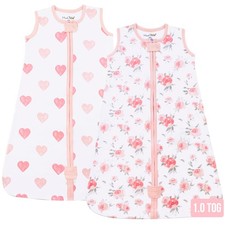 Baby Sleep Sack 1.0 TOG, Organic Cotton Baby Wearable Blanket with Two-Way