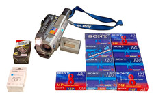 Sony Handycam CCD-TRV57 8mm XR camcorder; works; NEW 9x TAPES, 1 batt, 1 charger