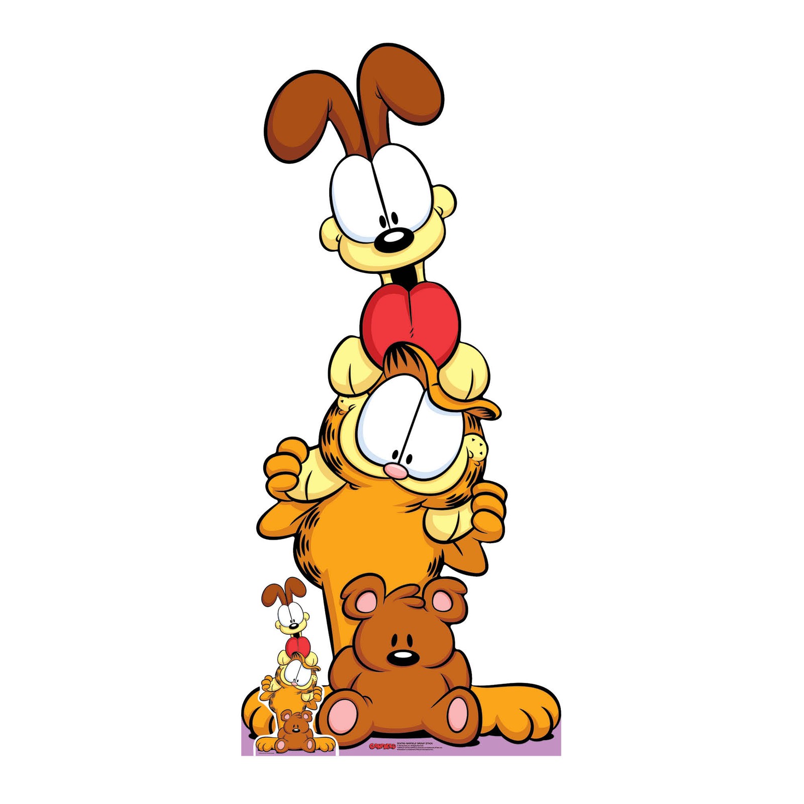 Garfield, Odie and Pooky Group Stack Cardboard Cutout with Free Mini Standee