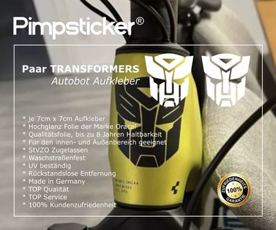 Transformers Autobot Sticker   2x Vinyl Aufkleber BumbleBee | Wetterfest & Auto