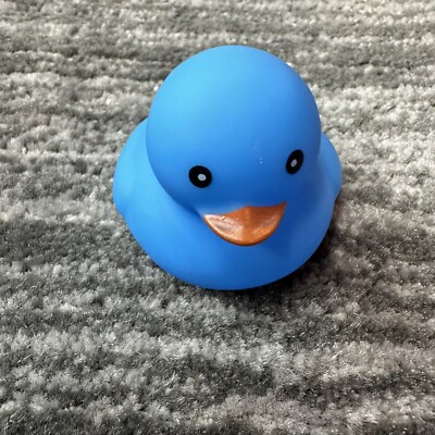 Rubber Duck Blue Decor Car Home Office Cute Ornament Squeaky