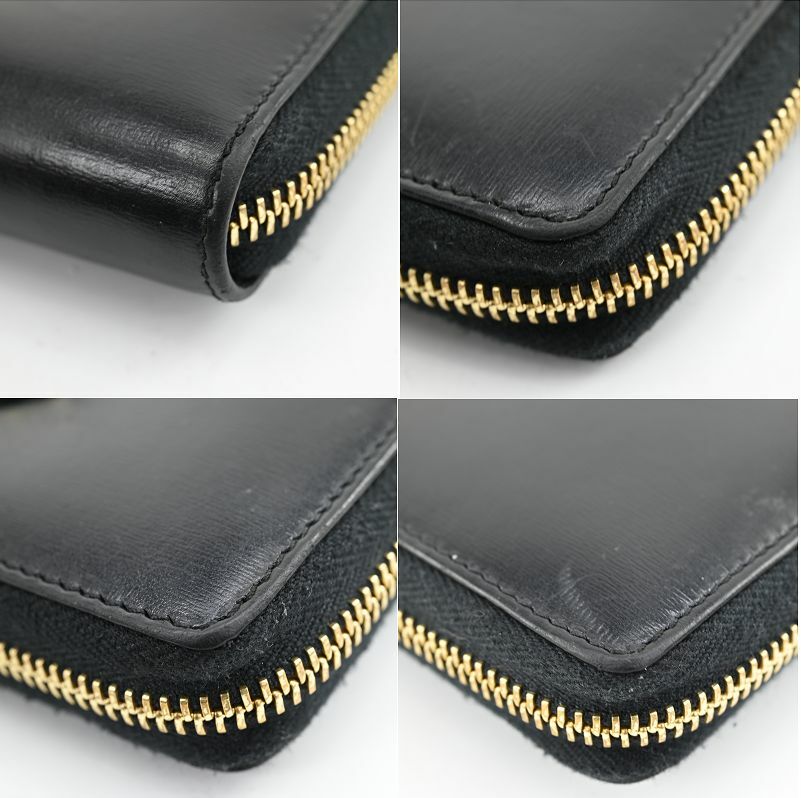 Authentic Gucci Horsebit Zip Around Black Leather 621889 Authentic Gucci Horsebit Zip Around Black Leather 621889