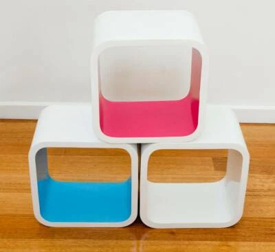 3 Floating Funky Wall Shelves Bookcases