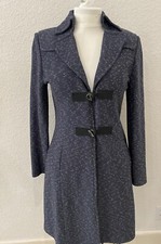 St John Knit Duster Jacket Grey/blue Sz 6