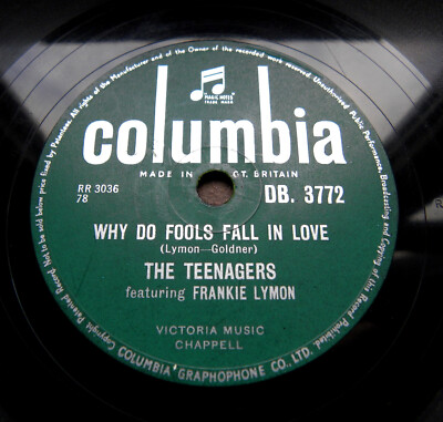 0390/ JUKEBOX-HITS-FRANKIE LYMON-Why do fools fall in love-R´n`R-78rpm Schellack