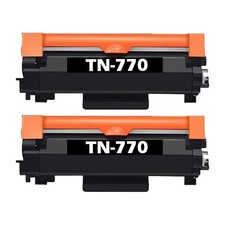 2-Pack TN-770 Black TN770 Toner Cartridge for HL-L2370DW HL-L2370DWXL Printer